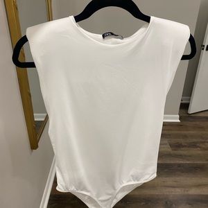 zara white bodysuit